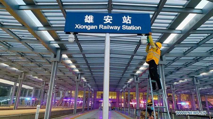 La estación de trenes de Xiongan está casi lista para su viaje inaugural